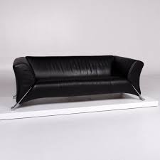 Dreisitzer couch polster design sofa moderne sitz sofas samt zimmer möbel 3er. Rolf Benz 322 Designer Leder Sofa Schwarz Dreisitzer For Sale At 1stdibs