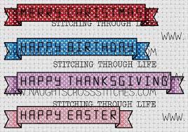 Oct 02, 2019 · happy thanksgiving cornucopia banner pattern. Naughts Cross Stitches Holiday Banners Cross Stitch Pattern And Giveaway