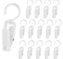 Amazon.com: 15 PCS Super Strong Plastic Clothes Pin Hooks Clip Family  Travel Rotating Hanging Laundry Hooks Clip, Clothes Pins - 4.3 inches  (White) : ...