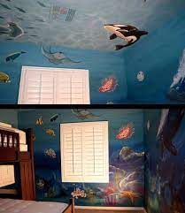 Pin By Kristina Mclean Elkins On Mermaid Bedroom Bath Kids Wallpaper Ocean Themed Bedroom Kids Bedroom Wallpaper