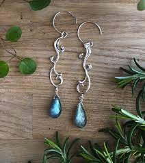 labradorite earrings ラブラドライト ピアス jewelry long earrings earrings