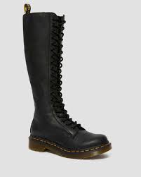 1b60 Virginia Leather Knee High Boots Dr Martens