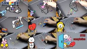 Touch device users, explore by touch or with swipe gestures. Bts ë°©íƒ„ì†Œë…„ë‹¨ Character Bt21 Shooky Mang Koya Van Tata Chimmy Rj Cooky Edible Pancake Art Youtube