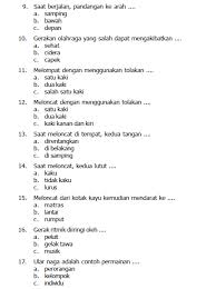Pin Di Soal Pjok Kelas 2