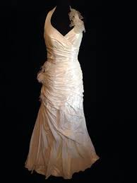 Linea Raffaelli Style 6948 Off The Peg Sample Wedding Dress In Off White Colour Halterneck Size Uk 14 At Rosemantique Your Online Bridal Shop