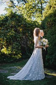 Romantic Outdoor Fall Wedding Once Wed Non White Wedding Dresses Traditional Wedding Dresses Blue Wedding Dresses