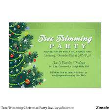 Tree Trimming Christmas Party Invitation Zazzle Com Christmas Party Invitations Tree Trimming Party Party Invitations