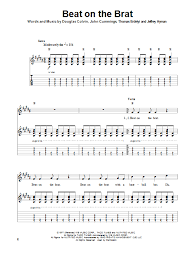 Ramones Beat On The Brat Sheet Music Pdf Notes Chords Rock Score Guitar Tab Single Guitar Download Printable Sku 156224
