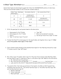 Video recap multiple alleles (blood types) 33 Blood Type Worksheet Answers Worksheet Project List