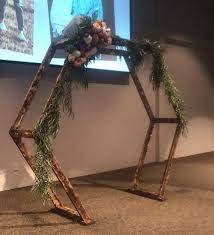 Stretched ropes, fences, posts, etc. Hexagon Wedding Arch Plans