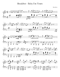 Breakbot Baby I M Yours Sheet Music For Piano Solo Download And Print In Pdf Or Midi Free Sheet Music For Baby I M Yours By Breakbot Electronic Musescore Com