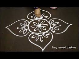 Easy Rangoli Designs With 3 Dots How To Draw Beautiful Kolam Simple Muggulu Youtube Rangoli Designs Easy Rangoli Designs Simple Rangoli