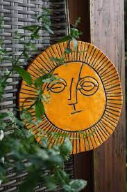 Ceramics Ceramic Garden Ceramics Sun Yellow Beste Dekor Ideen Ceramic Sun Whimsical Wall Art Art