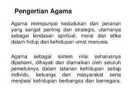 Definisi agama adalah tata cara untuk menyembah tuhan yang maha esa, ada banyak tujuan dan karakteristik agama tergantung agama yang dianut. Kebijakan Pembangunan Bidang Agama Ppt Download