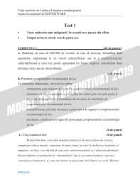 Subiecte Definitivat 50 De Teste Rezolvate La Limba Si Literatura Romana