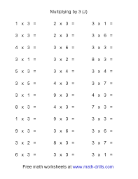 Multiplication Worksheet 36 Horizontal Multiplication Facts Questions 3 By 0 Multiplication Facts Worksheets Math Fact Worksheets Times Tables Worksheets