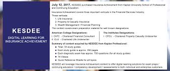 04/06/2013 · join mary orn and julie ramsey from kaplan financial education as they discuss some key study tips for insurance licensing exams. Kesdee Inc Twitterissa On July 12 2017 Kesdee Purchased Insurance Achievement From Kaplan University School Of Professional And Continuing Education Https T Co Dlen9yrits