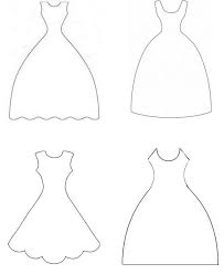 Cómo usar el color y el dibujo del vestido glitter para niños: Molde De Dibujo De Vestido De Novia Oh My Bodas