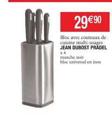 Les couteaux de poche pradel que nous proposons sont fabriqués sur le bassin coutelier de thiers. Offre Bloc Avec Couteaux De Cuisine Multi Usage Jean Dubost Pradel Chez Cora