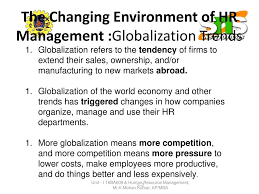 The Changing Environment Of Human Resource Management Ppt Download