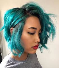 Hair dye is a pigmented solution applied to hair to change its color. Teal Bob Teal Hair Color Dark Teal Hair Teal Hair
