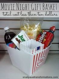 Last Minute Diy Birthday Gift Basket Ideas 10 Last Minute Gift Basket Ideas For Under 10 Movie Basket Gift Dollar Store Gifts Movie Night Gift