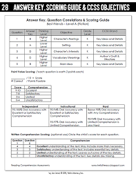 F And P Instructional Level Chart Reading Levels On