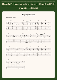 His Hisi Hancer Gitar Nota Tab Gitaregitim Net Gitar Sarkilar Egitim