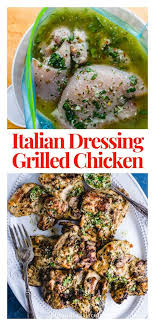 Grilled Chicken Thighs With Italian Dressing This Easy Barbecue Recipe Has So Much Flavo Easy Barbecue Recipes Grilled Chicken Recipes Grilled Chicken Thighs