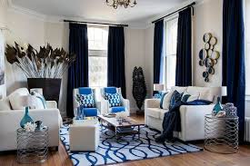 The lightweight textured fabric lets in filtered sunlight and drapes. 16 Captivating Interiors With Blue Curtains For Dramatic Ambience