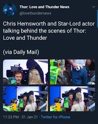 I live in deepest darkest norfolk, so can relate to this scene. Cody Johnston On Twitter Chris Hemsworth And Star Lord Actor