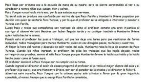 Es el ms conocido y antologado cuento de dicho autor. Como Era Paco Yunque Describe Cuento De Cesar Vallejo Brainly Lat