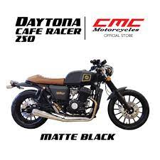 The 18 inches front rim give the smooth handling experience and look more tough when riding. Cmc Daytona 250 Cafe Racer Color Matte Black Shopee Malaysia