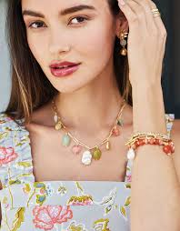 Calm Waters Necklace Ruby/Sunstone