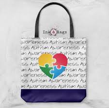 I think it is absolutely absurd that people get in a tiff about it's not a disability it's who i am, and i don't need you to be aware of me i need you to accept me. Puzzle Piece Heart Autism Awareness Bag Ink And Rags