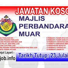 Pada masa ini majlis perbandaran kulai sedang membuka jawatan kosong untuk bulan april. Kerja Kosong Majlis Perbandaran Muar Mp Muar