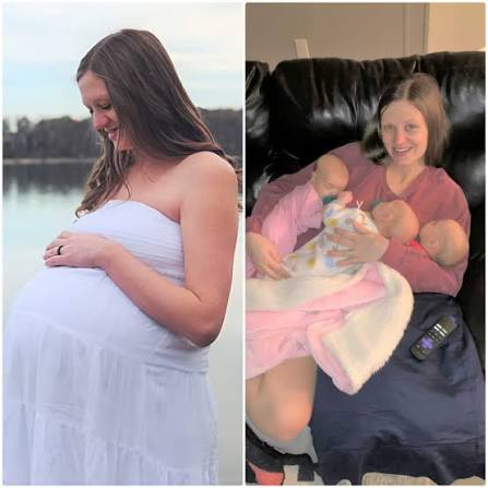 Here's One, Two, And Three!&rdquo; &ndash; Mom Welcomes Miracle Triplets After Painful  Losses When she first met her husband, she was a single mother raising her  4-year-old son, Joey, while working long
