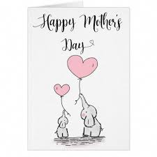 Easily design and print beautiful mother's change the font, colors, and text to make the perfect happy mother's day card. Cute Elephant And Baby Mother S Day Card Cards Christmascard Holiday Mother S Day Gift Card Happy Mother S Day Card Birthday Card Drawing