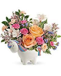 One dozen wild rainbow roses. Myrtle Beach Florist Flower Delivery By Little Shop Of Flowers