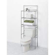 Spacesaver Over The Toilet Etagere Brushed Nickel Zenna Home Over Toilet Storage Toilet Storage Bathroom Space Saver