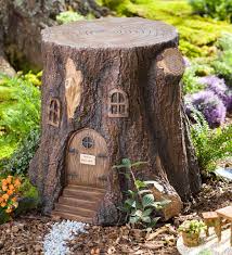 What to do with tree stumps in garden. Whimsical Fairy Garden Tree Stump Stool Plowhearth