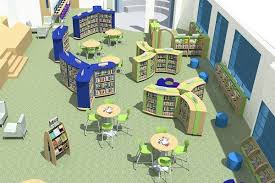 School Library 3d Design Plan School Library School Librarian Boarding School