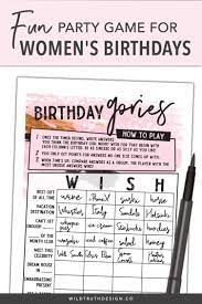 Birthday-gories Game For Women 106f - Wild Truth Design Co Birthday Games For Adults Tween Party Games Fun Party Games