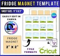 2x2 Magnet Template Canva - Etsy