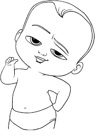 Boss baby coloring pages and movie trailer. Boss Baby Wearing Diaper Coloring Page Free Printable Coloring Pages For Kids
