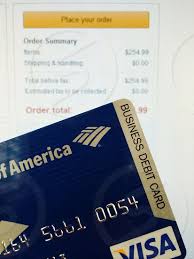 Link up to 15 accounts (checking and savings) to each business debit card: Bank Of America Business Debit Card Visa By S Huang Photo Stock Snapwire