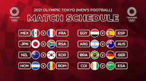 Schedule based on tokyo dates/times (13 hrs ahead of edt). Match Schedule Olympics Tokyo 2021 Group Stage Jungsa Football Youtube