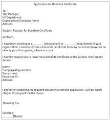 1) how can i write application for bonafide certificate? Application For Bonafide Certificate Format Samples Leverage Edu