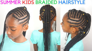 You can have them colored in many colorful manners or. Kids Braided Hairstyles Tutorial Mohawk Cornrows For Kids Youtube
