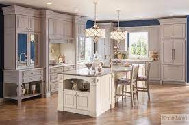 Kraftmaid pebble gray kitchen cabinets. Kraftmaid Pebble Grey And Canvas Paints Transitional Kitchen Detroit By Kraftmaid Houzz